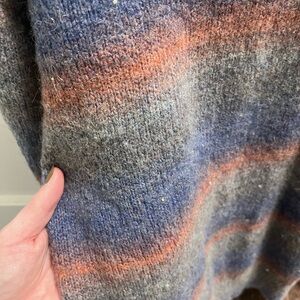 French Connection Gray and Purple Knit Sweater